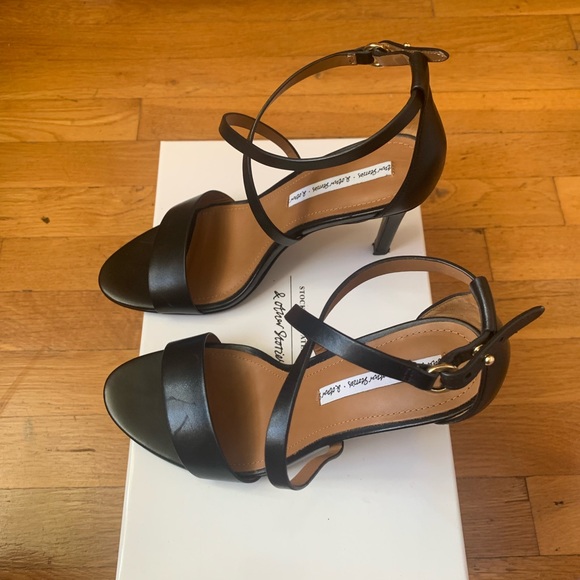 Black Strappy Heels - Picture 2 of 6